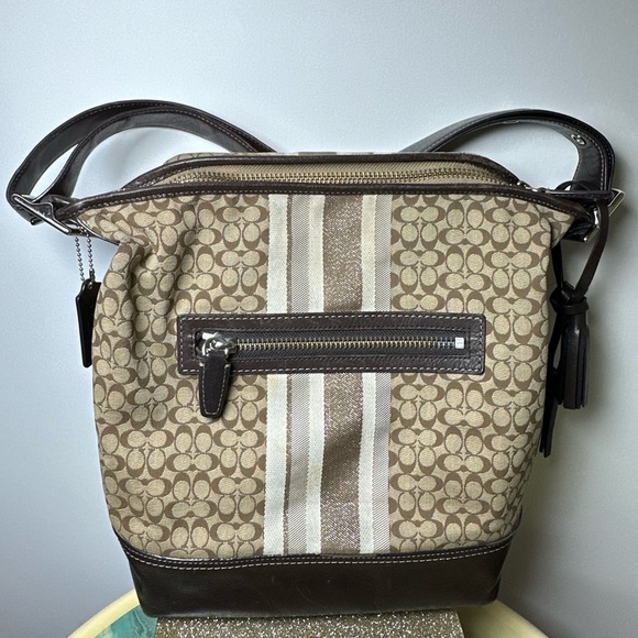 Coach Legacy Stripe Handbag 🌺 - Picture 2 of 8